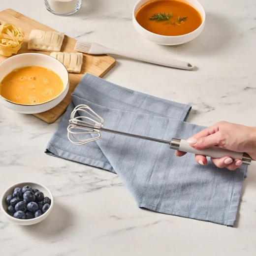 Crick Crack Harmony Rotating Whisk 30 cm, made of silicone and 430 stainless steel, practical kitchen tool for mixing and whipping ingredients easily - Crick Crack - Image 3