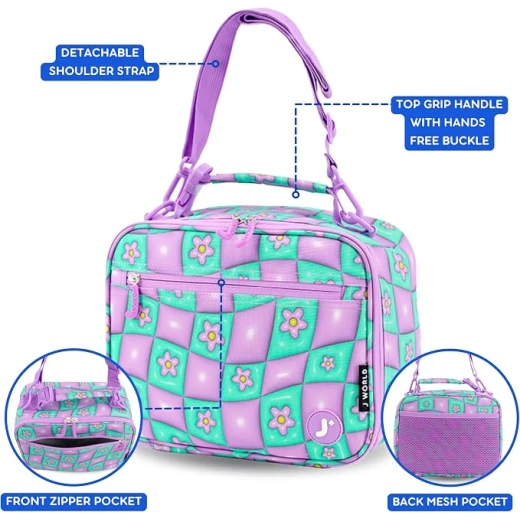 J World New York Cody Lunch Bag Puffy Flower | Insulated Lunch Bag with Shoulder Strap - J world - Image 3