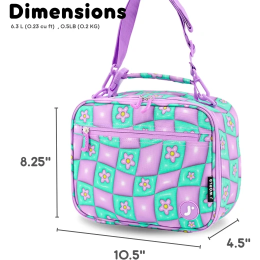 J World New York Cody Lunch Bag Puffy Flower | Insulated Lunch Bag with Shoulder Strap - J world - Image 2