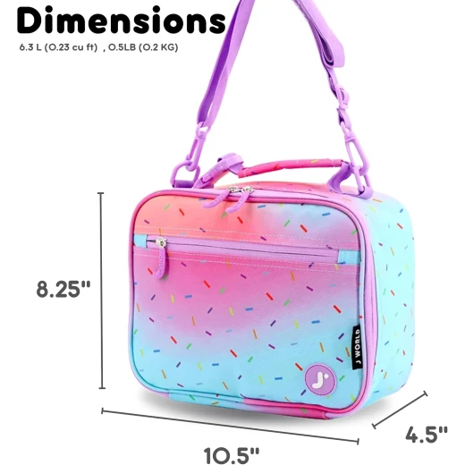 J World New York Cody Lunch Bag Confetti | Insulated Lunch Bag with Shoulder Strap - J world - Image 3