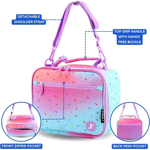 J World New York Cody Lunch Bag Confetti | Insulated Lunch Bag with Shoulder Strap - J world - Image 7