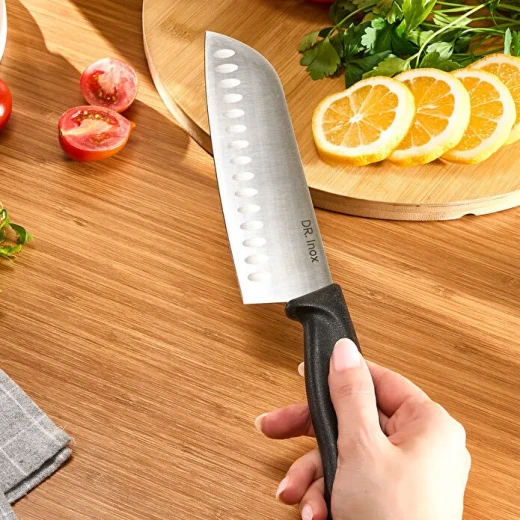 Dr. Inox Santoku Knife 30 cm Black – Premium 2Cr13N Stainless Steel Kitchen Knife - Dr. Inox - Image 3