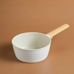 Karaca x Refika Swiss Crystal 18 cm Saucepan Almond Cream – 1.6L PFAS-Free Non-Stick Sauce Pot