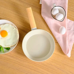 Karaca x Refika Swiss Crystal 20 cm Frying Pan Almond Cream – Induction Base, PFAS-Free Non-Stick Fry Pan