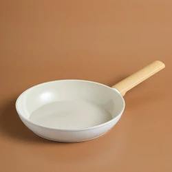Karaca x Refika Swiss Crystal 24 cm Frying Pan Almond Cream – PFAS-Free Non-Stick Induction Compatible Pan
