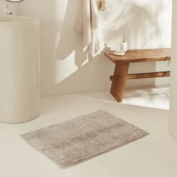دعاسة حمام كاراجا هوم جولز ماكارنا لون بيج 60×90 سم، سجادة حمام ناعمة وعصرية للاستخدام اليومي