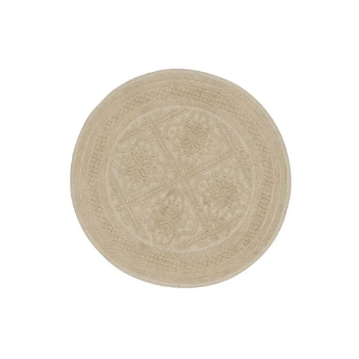 Karaca Home Vio Round Rug Ekru 100x100 cm – Elegant Soft Decorative Floor Mat for Home - karaca - Image 2
