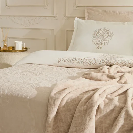 Karaca Home Sevra 8 Piece Private Gold Bridal Set – Luxury Bedroom Textile Set - karaca - Image 6