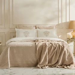 Karaca Home Sevra 8 Piece Private Gold Bridal Set – Luxury Bedroom Textile Set