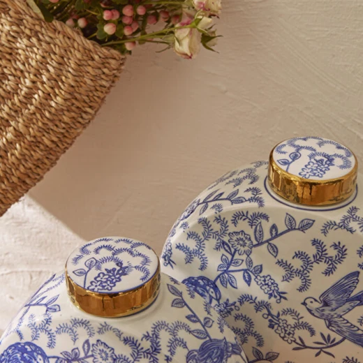 Karaca Home Lisbon Pol Ceramic Decorative Cube 28.5x11x31 cm Hand Painted Home Décor Accessory - karaca - Image 4