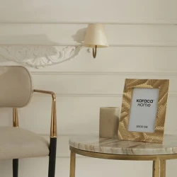 Karaca Home Lana Gold Photo Frame 15x20 cm Elegant Decorative Home and Office Accessory