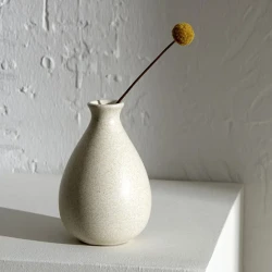 Karaca Home Vonda White Decorative Vase 7.5x7.5 cm Elegant Mini Home Décor Accessory
