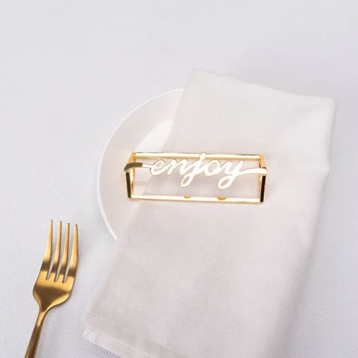 Karaca Home Enjoy 2 Piece Metal Napkin Ring Set 4 cm Elegant Dining Table Accessory - karaca - Image 2