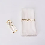 Karaca Home Enjoy 2 Piece Metal Napkin Ring Set 4 cm Elegant Dining Table Accessory - karaca
