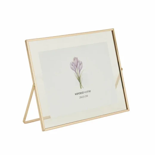 إطار صور كاراجا هوم ماجيك ذهبي 20×25 سم من المعدن بتصميم أنيق لعرض الصور والذكريات - كراجا - Image 2