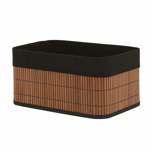 Karaca Home Gillina Bamboo Organizer 32x22x16 cm with Fabric Lining Storage Basket - karaca - Image 2