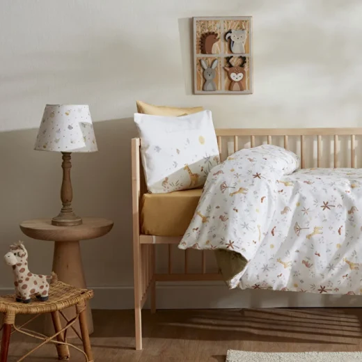 طقم غطاء لحاف للأطفال كاراجا هوم صن شاين من القطن 100% مقاس 100×150 سم مع شرشف وغطاء وسادة - كراجا - Image 5