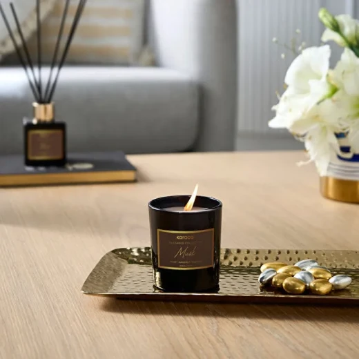 شمعة كاراجا هوم مجموعة الأناقة برائحة المسك – شمعة معطرة بمدة احتراق تصل إلى 8 ساعات شمعة كاراجا هوم مجموعة الأناقة برائحة المسك – شمعة معطرة بمدة احتراق تصل إلى 8 ساعات