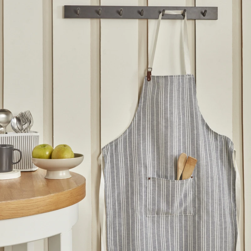 Karaca Home Fabricia Kitchen Apron Navy Blue, Stylish and Practical Cooking Apron Size 75 × 56 cm - karaca