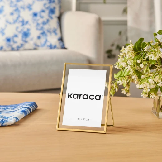 Karaca Home Grace Gold Photo Frame 10 × 15 cm, Elegant Decorative Picture Frame for Home Décor and Memories Karaca Home Grace Gold Photo Frame 10 × 15 cm, Elegant Decorative Picture Frame for Home Décor and Memories
