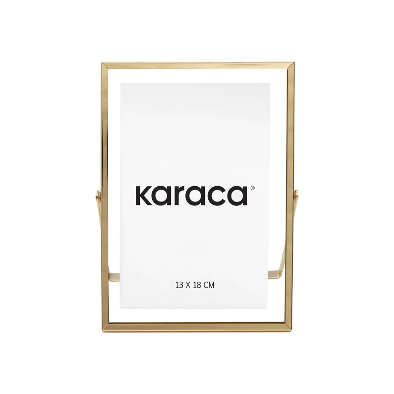 Karaca Home Grace Gold Photo Frame 13 × 18 cm, Elegant Decorative Picture Frame for Home Décor and Stylish Memory Display - karaca