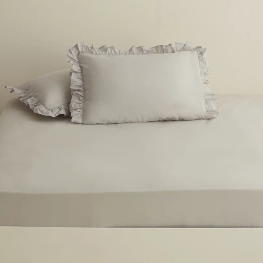 Karaca Home Basic 100% Cotton Single Flat Bed Sheet Gray 160x240 cm Soft Breathable Bedding for Everyday Use Karaca Home Basic 100% Cotton Single Flat Bed Sheet Gray 160x240 cm Soft Breathable Bedding for Everyday Use