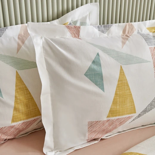 طقم غطاء سرير كاراجا هوم ليني مزدوج متعدد الألوان من القطن 100% مع مفرش 200×220 سم وملاءة و2 كيس وسادة - كراجا - Image 4