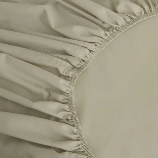 Karaca Home Basic Single Fitted Sheet 100% Cotton 100x200+30 cm Sage Color - karaca - Image 2