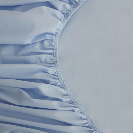 Karaca Home Basic Single Fitted Sheet 100% Cotton 100x200+30 cm Blue Color - karaca - Image 2
