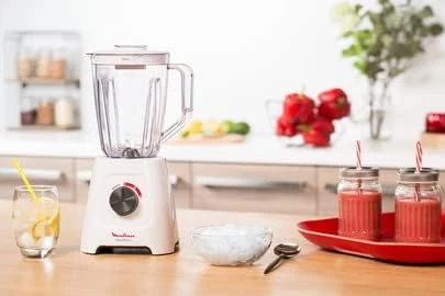 MOULINEX Blendforce 2 Blender | 2L | 600 W | Smart Lock | Up to 3 minutes of continuous blending | Grinder | Ice crush function | Air Cooling System | White - MOULINEX - Image 2