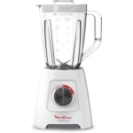 MOULINEX Blendforce 2 Blender | 2L | 600 W | Smart Lock | Up to 3 minutes of continuous blending | Grinder | Ice crush function | Air Cooling System | White - MOULINEX