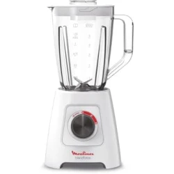 MOULINEX Blendforce 2 Blender | 2L | 600 W | Smart Lock | Up to 3 minutes of continuous blending | Grinder | Ice crush function | Air Cooling System | White