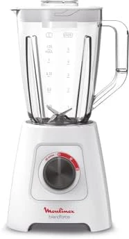 MOULINEX Blendforce 2 Blender | 2L | 600 W | Smart Lock | Up to 3 minutes of continuous blending | Grinder | Ice crush function | Air Cooling System | White MOULINEX Blendforce 2 Blender | 2L | 600 W | Smart Lock | Up to 3 minutes of continuous blending | Grinder | Ice crush function | Air Cooling System | White