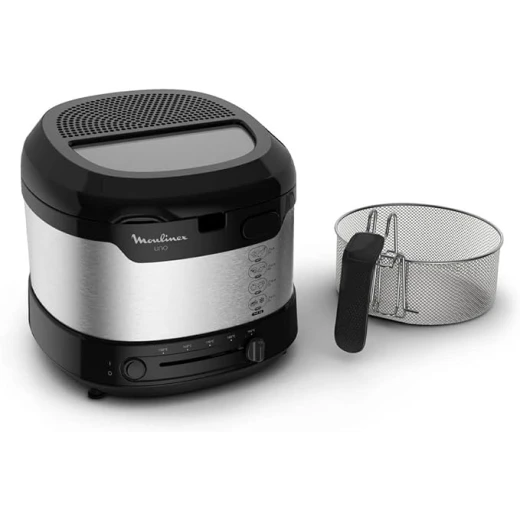 Moulinex Uno Deep Fryer AF215D10 1.8L 1500W Black & Stainless Steel Adjustable Temperature Electric Fryer - MOULINEX - Image 2