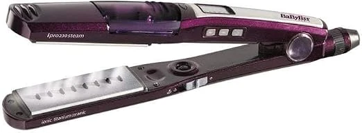 BaByliss I-Pro 230 Steam Hair Straightener ST395E with 38mm Titanium Ceramic Plates Brilliance Technology Up to 230°C - Babyliss