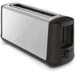 Moulinex  slice(s) 1000W Black,Stainless steel Toaster (1 slice(s), Black, Stainless steel, Stainless steel, Rotary, 1000 W) - MOULINEX