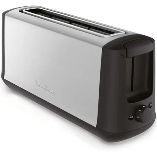 Moulinex  slice(s) 1000W Black,Stainless steel Toaster (1 slice(s), Black, Stainless steel, Stainless steel, Rotary, 1000 W)