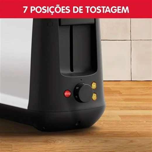 Moulinex  slice(s) 1000W Black,Stainless steel Toaster (1 slice(s), Black, Stainless steel, Stainless steel, Rotary, 1000 W) - MOULINEX - Image 4