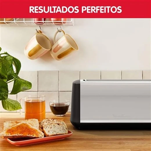 Moulinex  slice(s) 1000W Black,Stainless steel Toaster (1 slice(s), Black, Stainless steel, Stainless steel, Rotary, 1000 W) - MOULINEX - Image 3