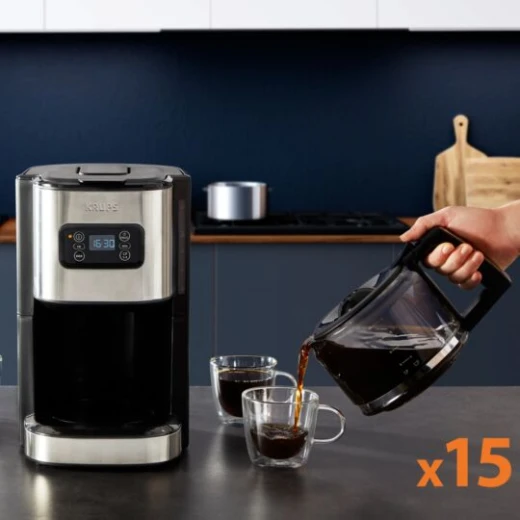 Moulinex Filter Coffee Maker, 24-Hour Programmable, 1.25L Capacity, Pre-Infusion Mode, Anti-Drip, Up to 15 Cups - MOULINEX - Image 2