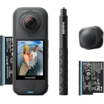 كاميرا إنستا360 إكس4 إير، حزمة المبتدئين، أسود، تصوير بزاوية 360 درجة، دقة 8K، بطارية إضافية، عصا سيلفي غير مرئية 44.8 بوصة - انستا 360