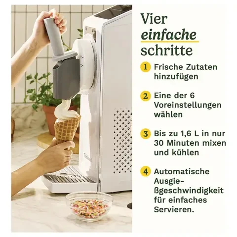 Cuisinart Frost Fusion 6-in-1 Ice Cream Maker, 1.6L, Soft Serve, Slushy, Sorbet, Frappe & Frosé, White - Cuisinart - Image 6