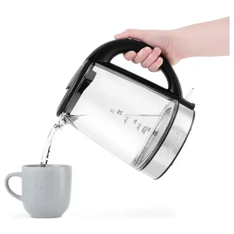 Cuisinart GK15E Electric Glass Kettle, 1.5L, 3000W Fast Boiling, BPA-Free Borosilicate Glass, Red Light Ring, Cool-Touch Handle - Cuisinart - Image 6