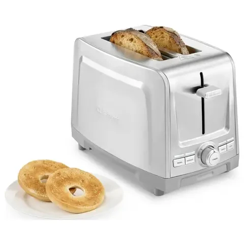 Cuisinart CPT1600E Toaster, 2-Slice, 2-Slot, 7 Browning Levels, Defrost Function, Timer, Removable Crumb Tray, Silver - Cuisinart - Image 2