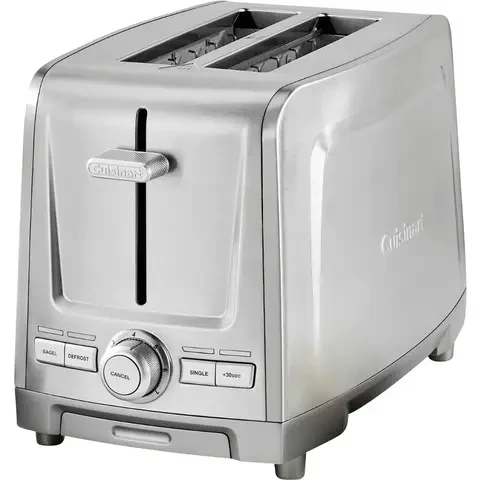 Cuisinart CPT1600E Toaster, 2-Slice, 2-Slot, 7 Browning Levels, Defrost Function, Timer, Removable Crumb Tray, Silver Cuisinart CPT1600E Toaster, 2-Slice, 2-Slot, 7 Browning Levels, Defrost Function, Timer, Removable Crumb Tray, Silver