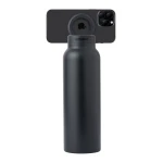 Ringo Insulated Water Bottle | Compatible MagSafe With Phone Holder | Stainless Steel Water Bottle With Magnetic Phone Tripod Mount | Hot for 12H, Cold for 24H, 360° Rotate - Black 32oz - Ringo