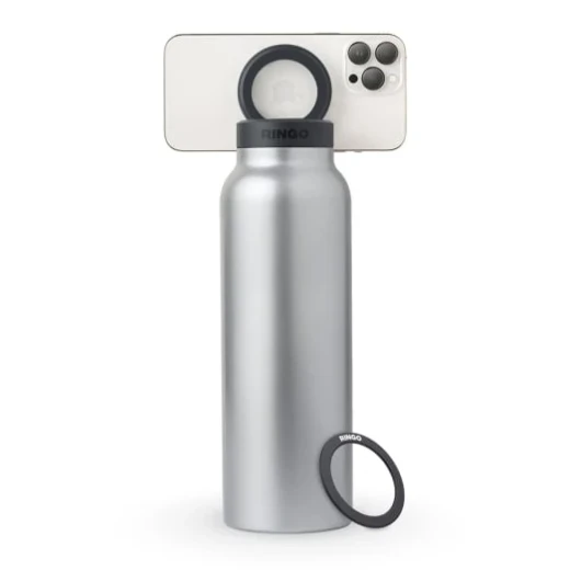 Ringo Insulated Water Bottle for iPhone w/Magnetic Phone Mount - Stainless Steel Water Bottle w/Tripod Phone Holder - Hot 12H, Cold 24H, 360° Rotate (Stainless Steel)32 oz Ringo Insulated Water Bottle for iPhone w/Magnetic Phone Mount - Stainless Steel Water Bottle w/Tripod Phone Holder - Hot 12H, Cold 24H, 360° Rotate (Stainless Steel)32 oz