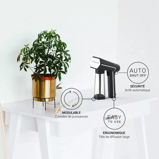 SteamOne SN200B Portable Garment Steamer, 1800W, 0.14L Water Tank, 40-Second Heat-Up, Compact Design, Black - SteamOne - Image 4