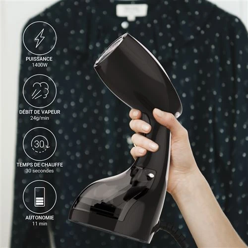 SteamOne EUTAC140B Garment Steamer, 1400W, 24g/min Steam Flow, 260ml Water Tank, 30-Second Heat-Up, Black - SteamOne - Image 4