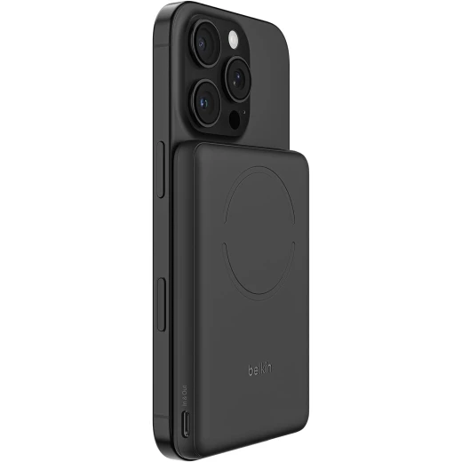 Belkin BoostCharge 5000mAh Magnetic Power Bank with Magnetic Ring - Black | 5K Portable Wireless Charger, Magnetic Ring for Attaching Accessories, USB C Port, Pre-Charged, Cable included, Travel Safe Belkin BoostCharge 5000mAh Magnetic Power Bank with Magnetic Ring - Black | 5K Portable Wireless Charger, Magnetic Ring for Attaching Accessories, USB C Port, Pre-Charged, Cable included, Travel Safe